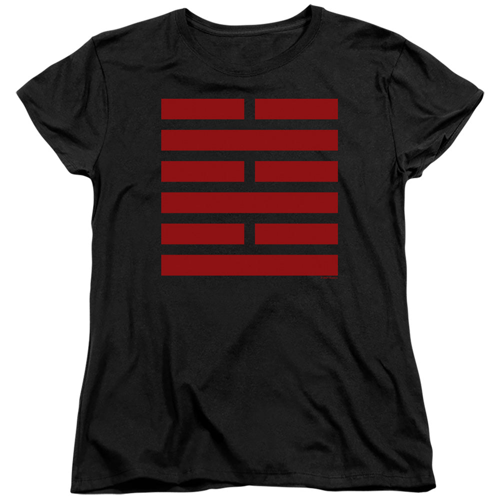 G.I. Joe Snake Eyes Symbol Womens T Shirt Black