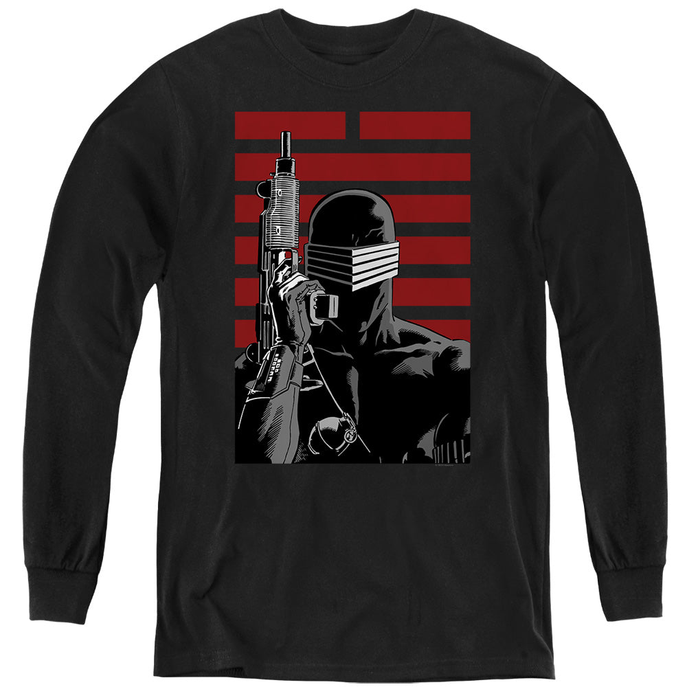 G.I. Joe Snake Eyes Ninja Long Sleeve Kids Youth T Shirt Black