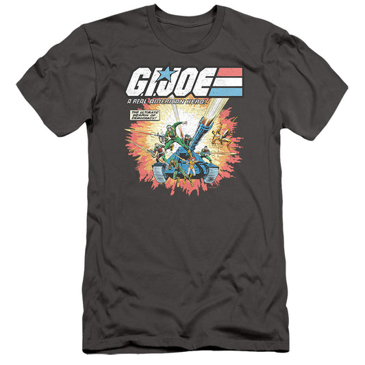 G.I. Joe Real American Hero Slim Fit Mens T Shirt Charcoal