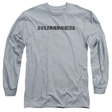 Load image into Gallery viewer, Hummer Distressed Hummer Logo Mens Long Sleeve Shirt Athletic Heather