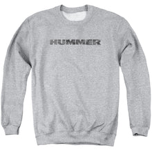 Load image into Gallery viewer, Hummer Distressed Hummer Logo Mens Crewneck Sweatshirt Athletic Heather