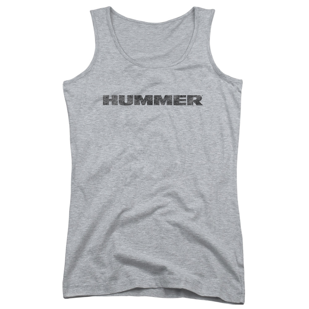 Hummer Distressed Hummer Logo Womens Tank Top Shirt Athletic Heather