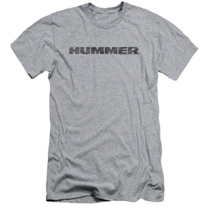 Hummer Distressed Hummer Logo Slim Fit Mens T Shirt Athletic Heather