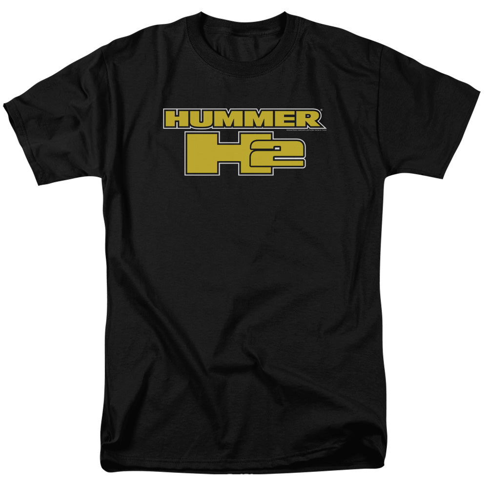 Hummer H2 Block Logo Mens T Shirt Black