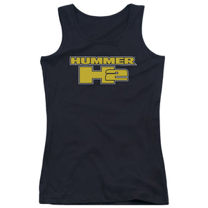 Hummer H2 Block Logo Womens Tank Top Shirt Black