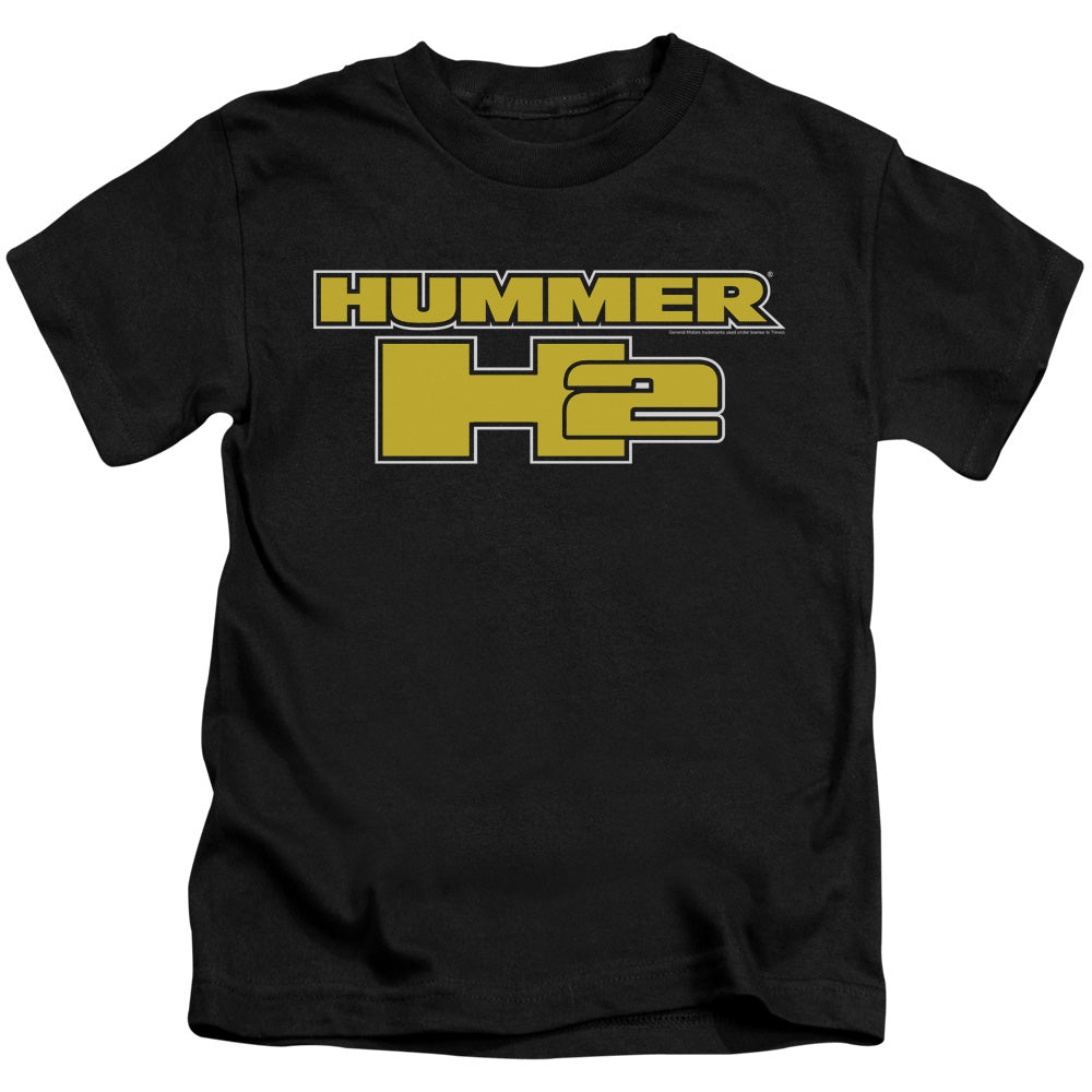 Hummer H2 Block Logo Juvenile Kids Youth T Shirt Black