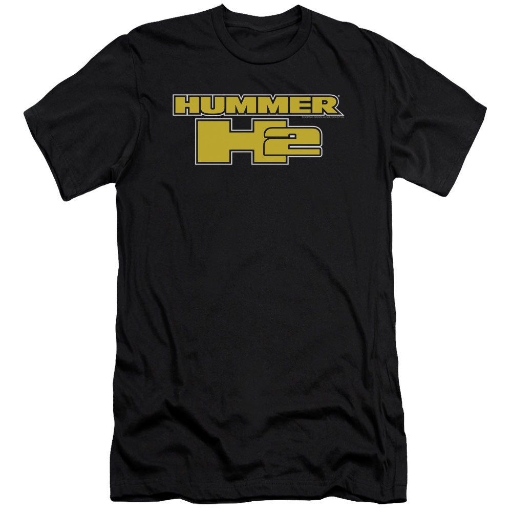 Hummer H2 Block Logo Slim Fit Mens T Shirt Black