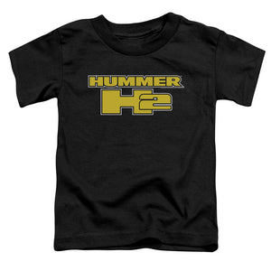 Hummer H2 Block Logo Toddler Kids Youth T Shirt Black