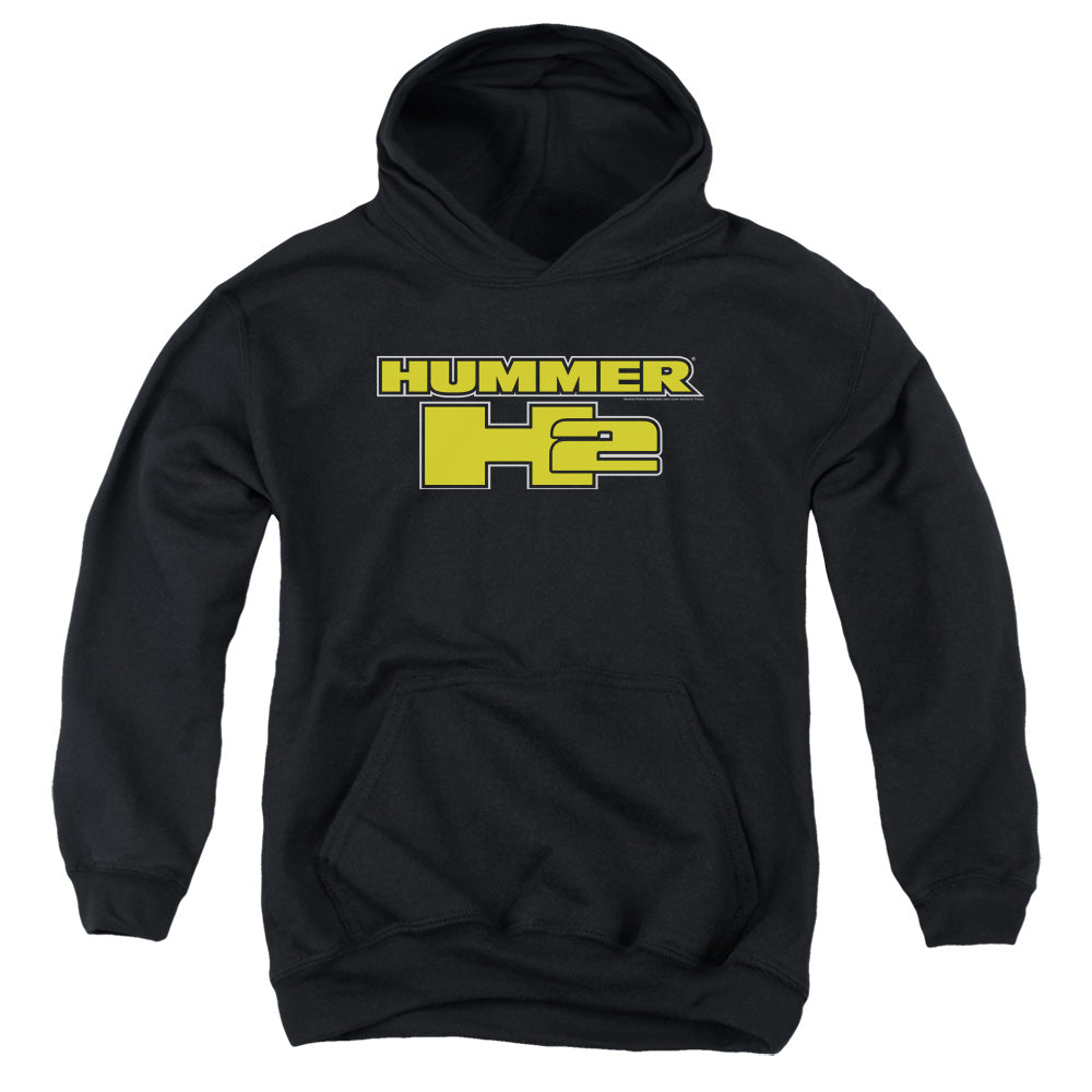 Hummer H2 Block Logo Kids Youth Hoodie Black