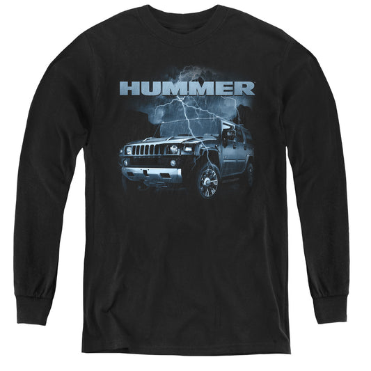 Hummer Stormy Ride Long Sleeve Kids Youth T Shirt Black