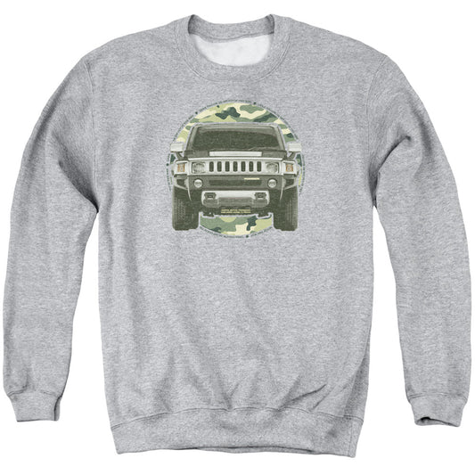 Hummer Lead Or Follow Mens Crewneck Sweatshirt Athletic Heather