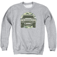 Load image into Gallery viewer, Hummer Lead Or Follow Mens Crewneck Sweatshirt Athletic Heather