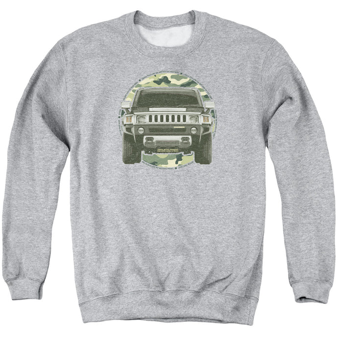 Hummer Lead Or Follow Mens Crewneck Sweatshirt Athletic Heather