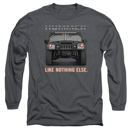 Hummer Like Nothing Else Mens Long Sleeve Shirt Charcoal