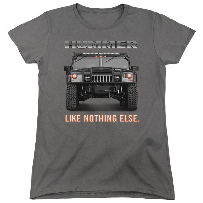 Hummer Like Nothing Else Womens T Shirt Charcoal