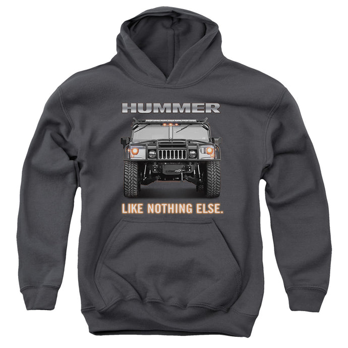 Hummer Like Nothing Else Kids Youth Hoodie Charcoal