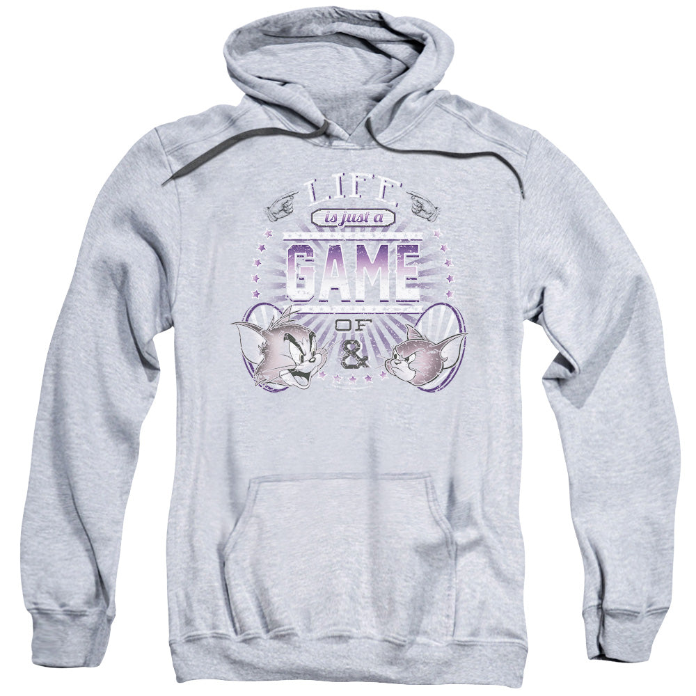 Tom and Jerry Life is a Game Mens Hoodie Athletic Heather