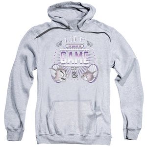 Tom and Jerry Life is a Game Mens Hoodie Athletic Heather