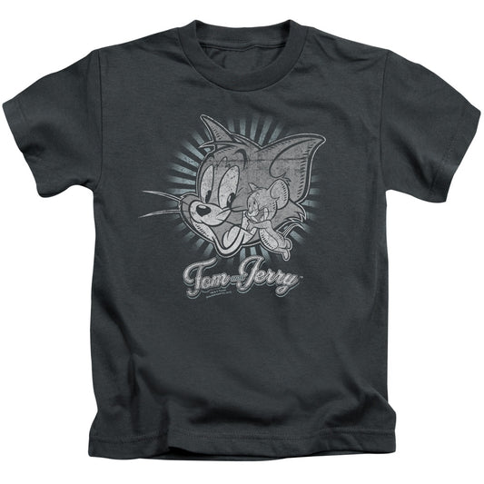 Tom and Jerry Classic Pals Juvenile Kids Youth T Shirt Charcoal