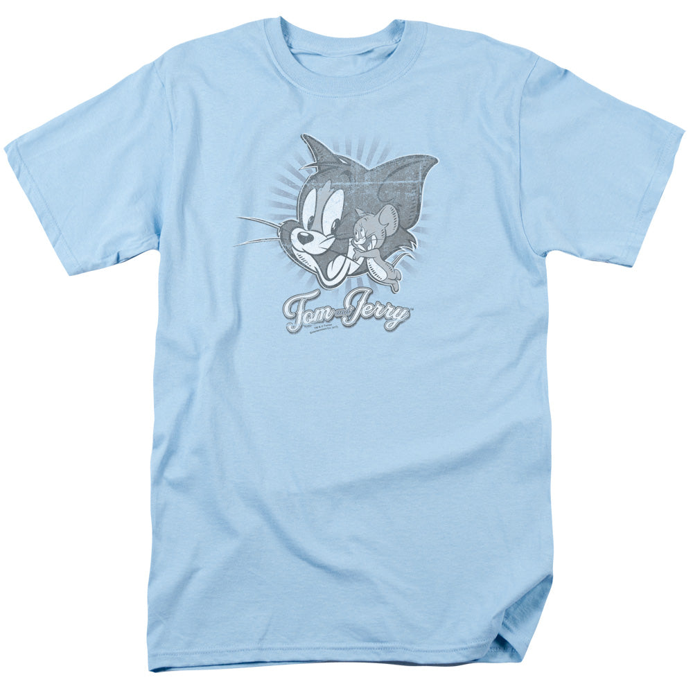 Tom and Jerry Classic Pals Mens T Shirt Light Blue