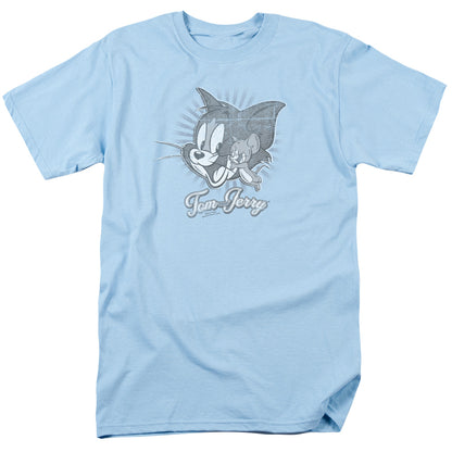 Tom And Jerry Classic Pals Mens T Shirt Light Blue