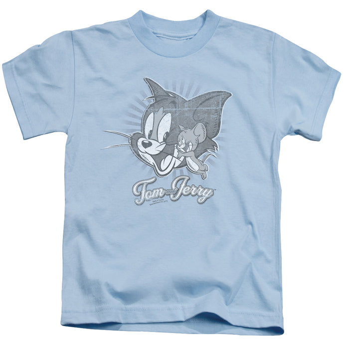 Tom and Jerry Classic Pals Juvenile Kids Youth T Shirt Light Blue