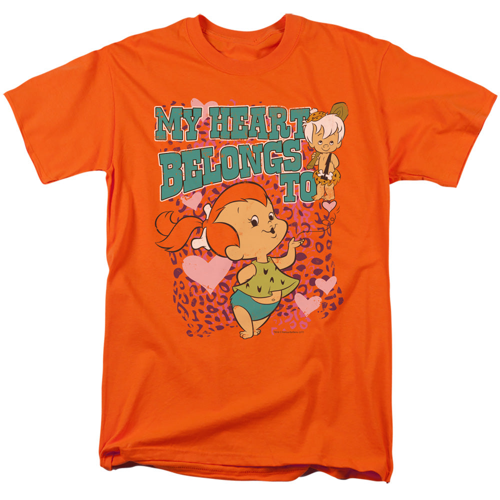 Flintstones My Heart Mens T Shirt Orange