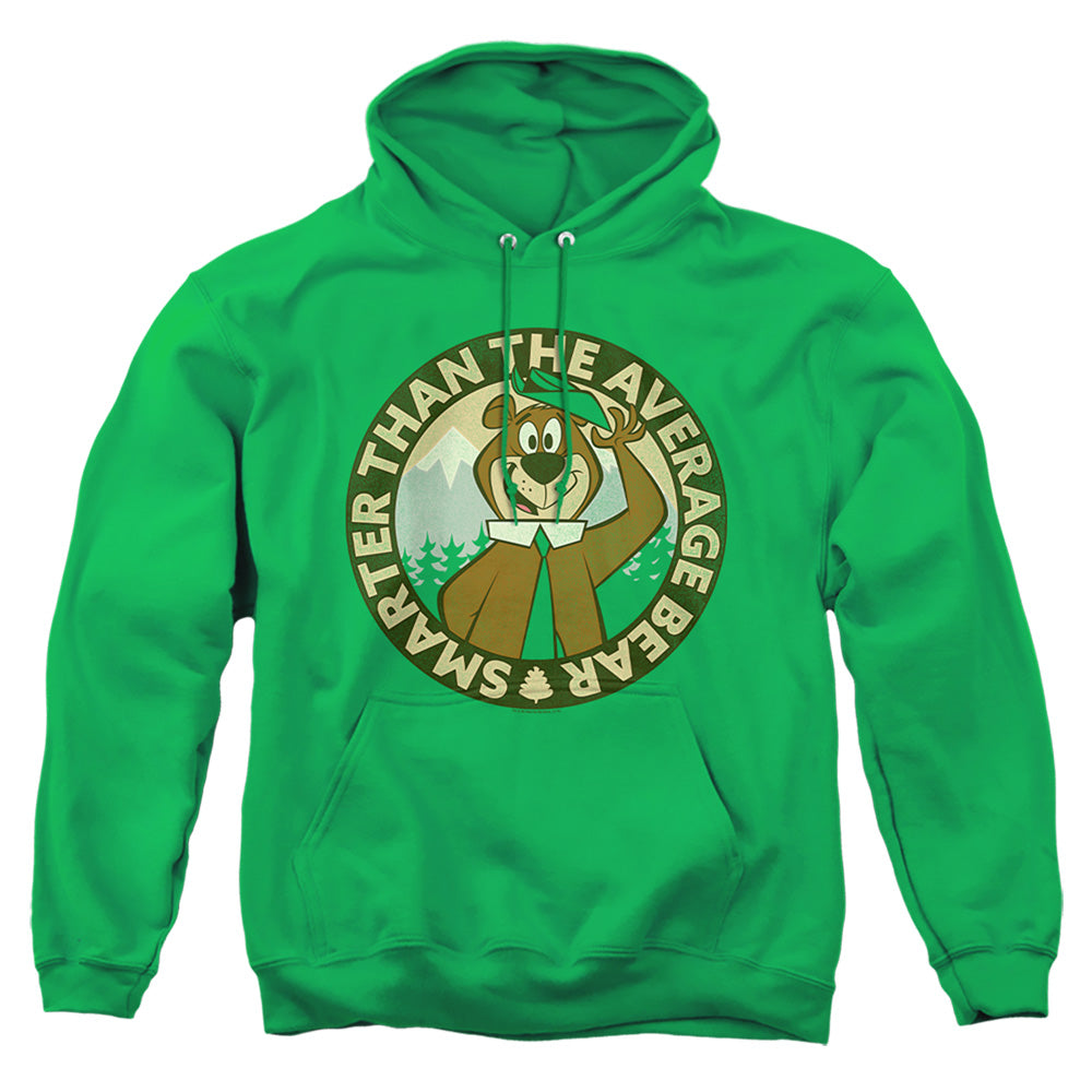 Yogi Bear Smarter Than Average Mens Hoodie Kelly Green