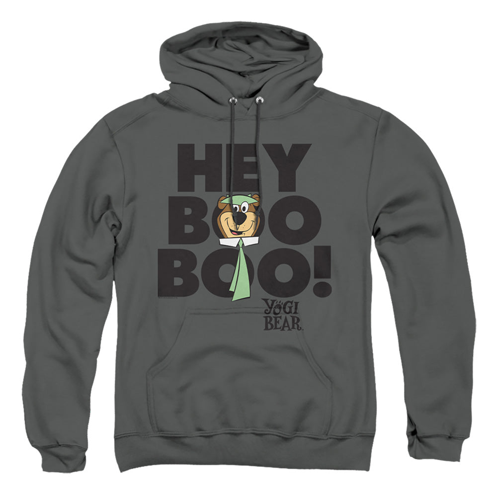 Yogi Bear Hey Boo Boo Mens Hoodie Charcoal