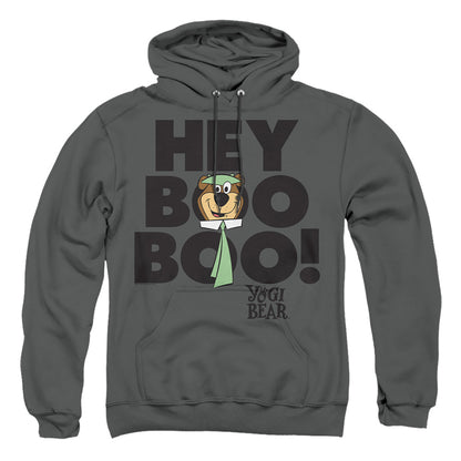 Yogi Bear Hey Boo Boo Mens Hoodie Charcoal