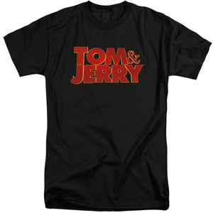 Tom And Jerry Movie Movie Logo Mens Tall T Shirt Black