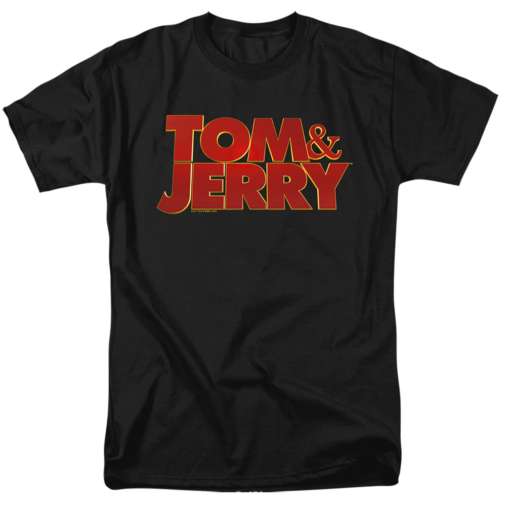 Tom And Jerry Movie Movie Logo Mens T Shirt Black-6X