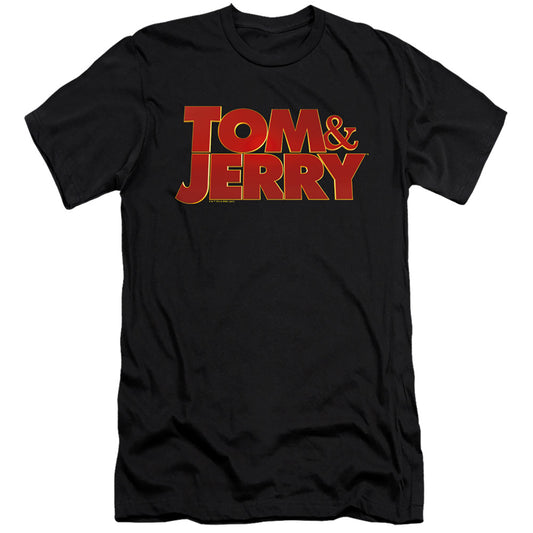 Tom And Jerry Movie Movie Logo Premium Bella Canvas Slim Fit Mens T Shirt Black