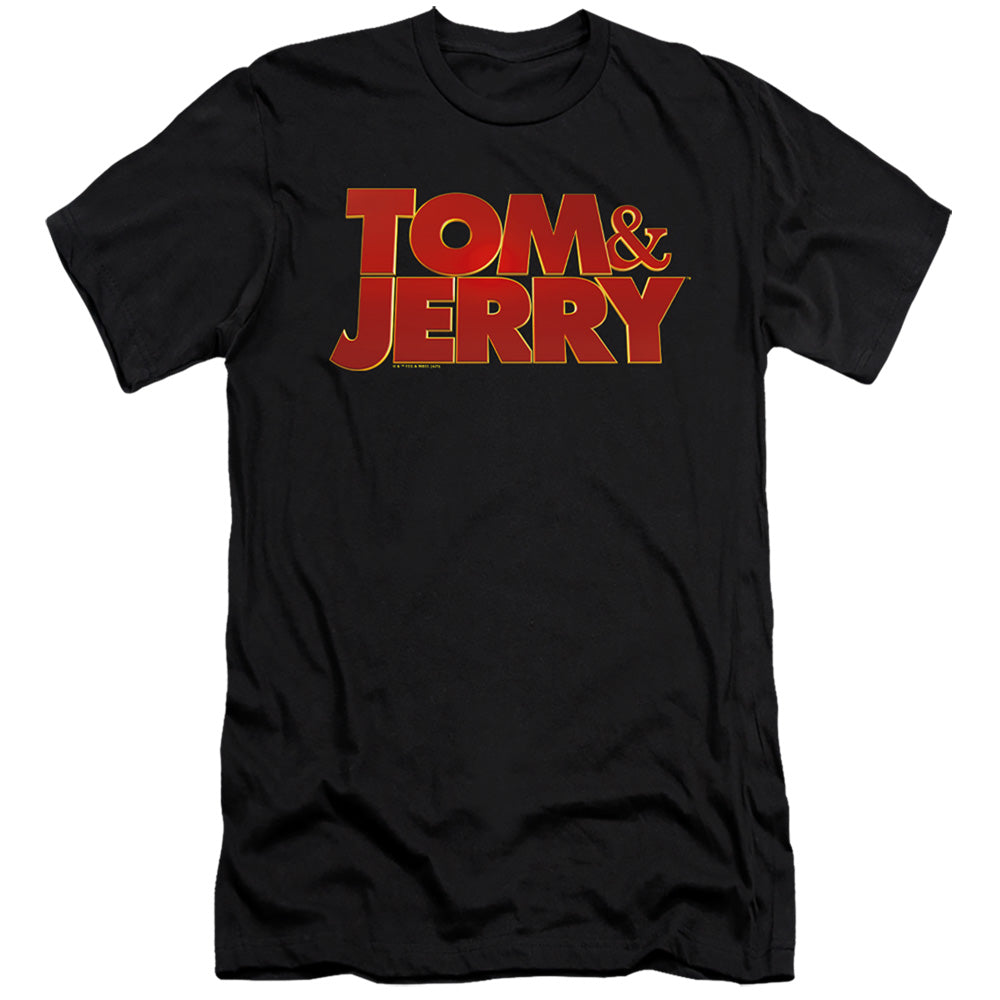 Tom And Jerry Movie Movie Logo Slim Fit Mens T Shirt Black