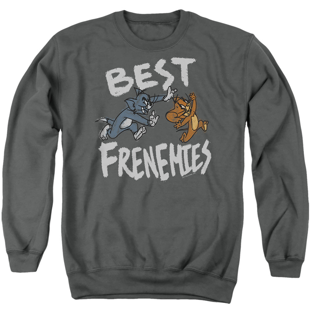 Tom And Jerry Movie Best Frenemies Mens Crewneck Sweatshirt Charcoal