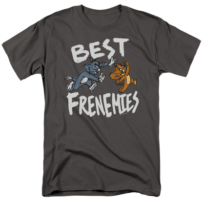 Tom And Jerry Movie Best Frenemies Mens T Shirt Charcoal