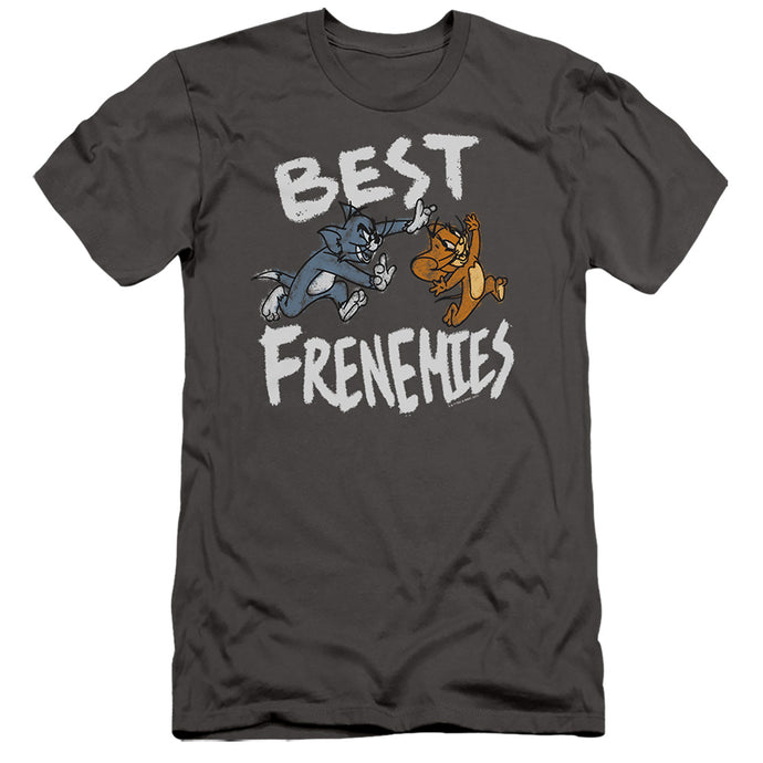 Tom And Jerry Movie Best Frenemies Slim Fit Mens T Shirt Charcoal