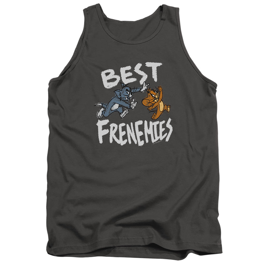 Tom And Jerry Movie Best Frenemies Mens Tank Top Shirt Charcoal