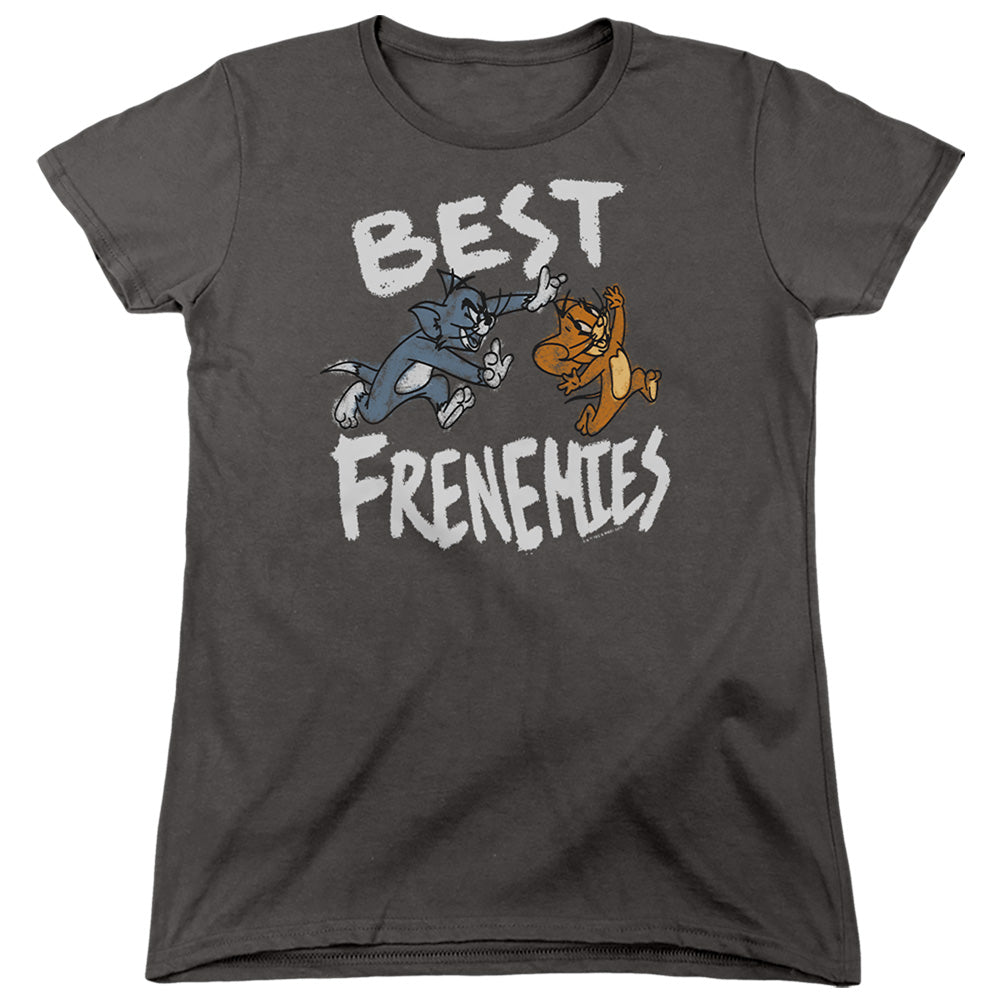 Tom And Jerry Movie Best Frenemies Womens T Shirt Charcoal