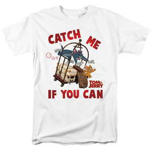 Tom And Jerry Movie Catch Me If You Can Mens T Shirt White