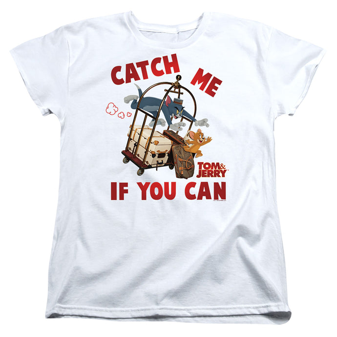 Tom And Jerry Movie Catch Me If You Can Womens T Shirt White