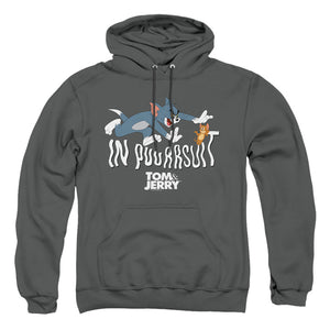 Tom And Jerry Movie In Pursuit Mens Hoodie Charcoal