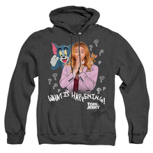 Load image into Gallery viewer, Tom And Jerry Movie What Is Happening Mens Heather Hoodie Black