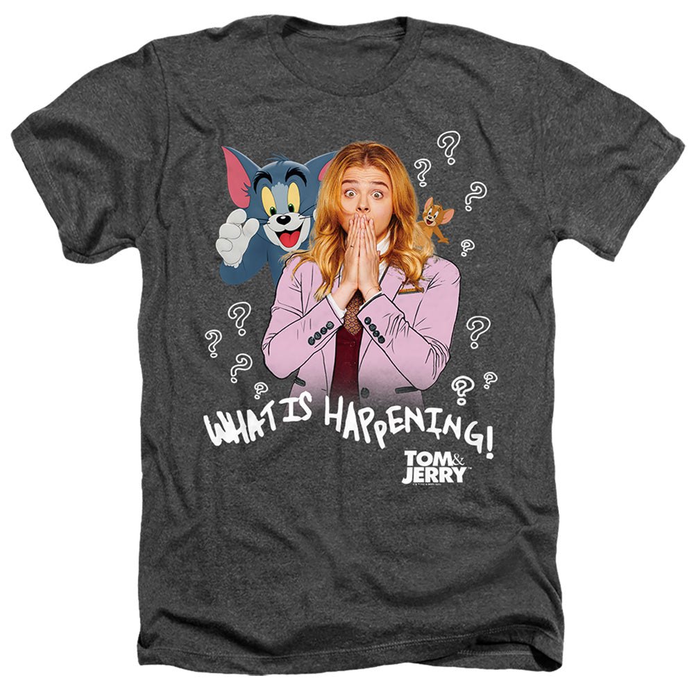 Tom And Jerry Movie What Is Happening Heather Mens T Shirt Black