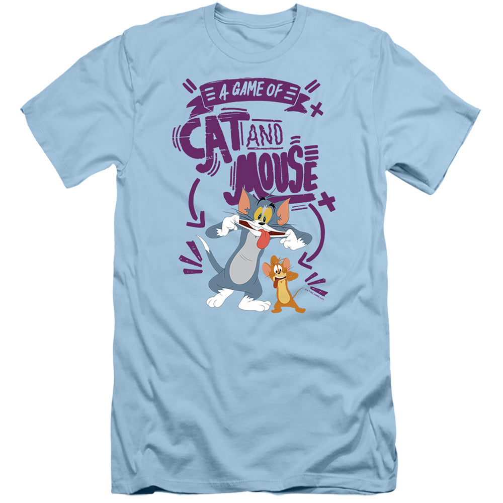 Tom And Jerry Movie Cat And Mouse Slim Fit Mens T Shirt Light Blue