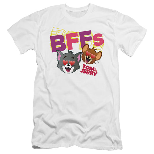 Tom And Jerry Movie Bffs Slim Fit Mens T Shirt White