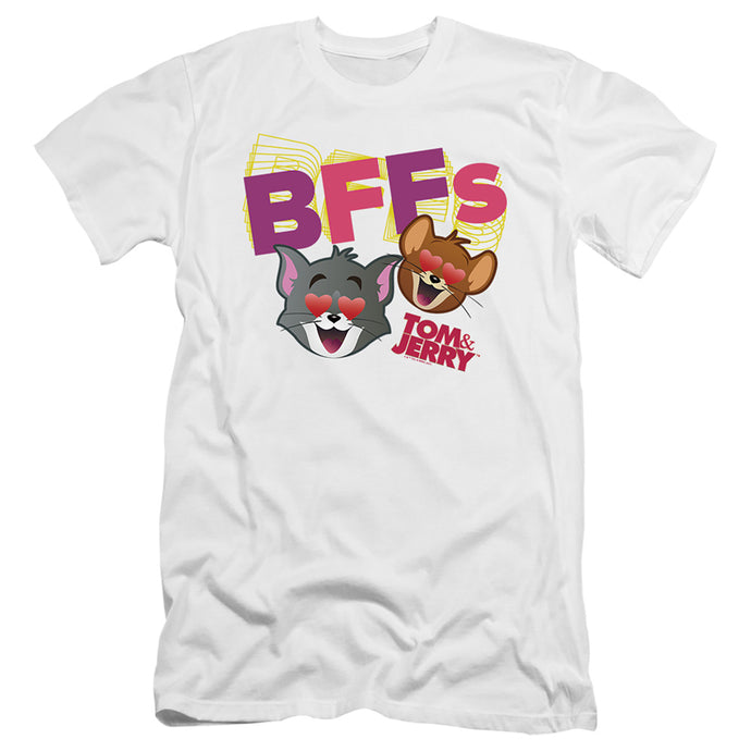 Tom And Jerry Movie Bffs Slim Fit Mens T Shirt White