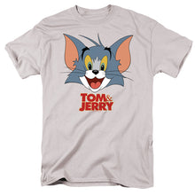 Load image into Gallery viewer, Tom And Jerry Movie Tom Head Mens T Shirt Silver