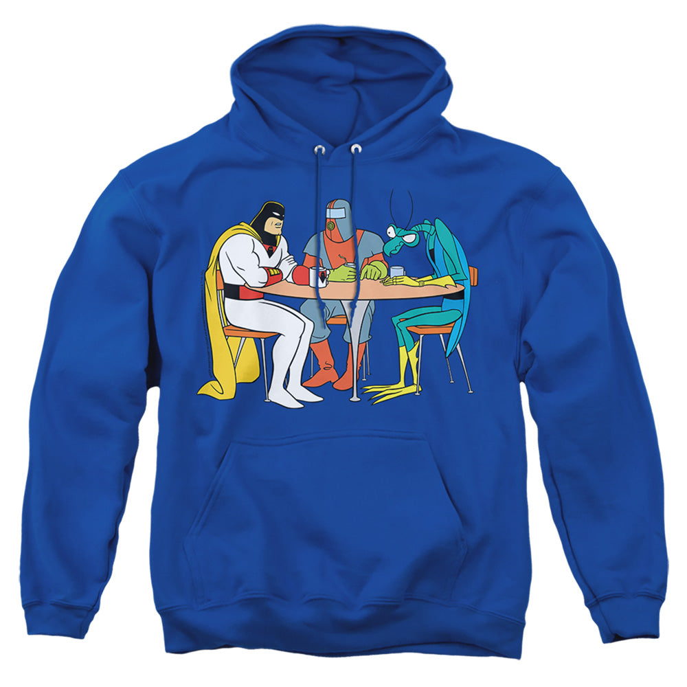 Rick And Morty Space Ghost Coast To Coast Brak & Zorak Mens Hoodie Royal Blue