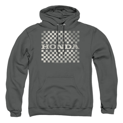 Honda Checkers Logo Mens Hoodie Charcoal